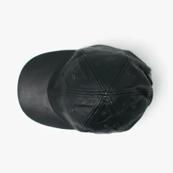 DECHO Hats^/ Leather Ball Cap black