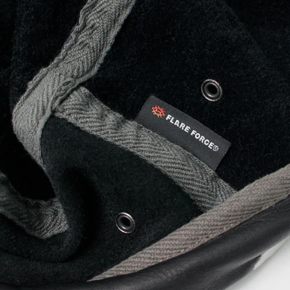 DECHO Hats^/ Leather Beret black