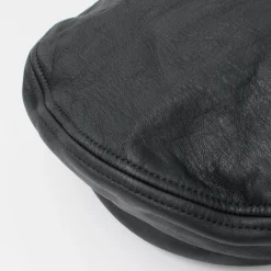 DECHO Hats^/ Leather Beret black