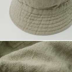 DECHO Hats^/ Linen Bucket Hat