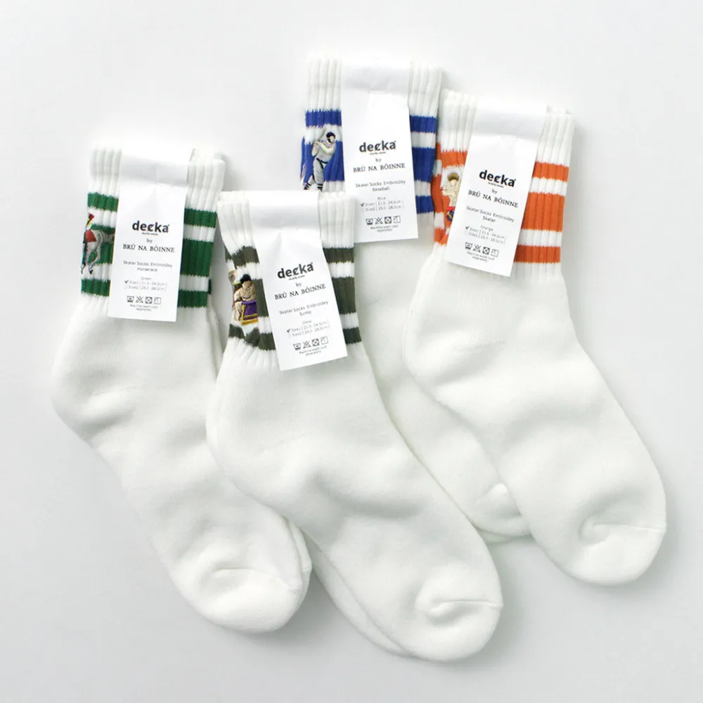 DECKA QUALITY SOCKS Socks^/ Embroidered Skater Socks