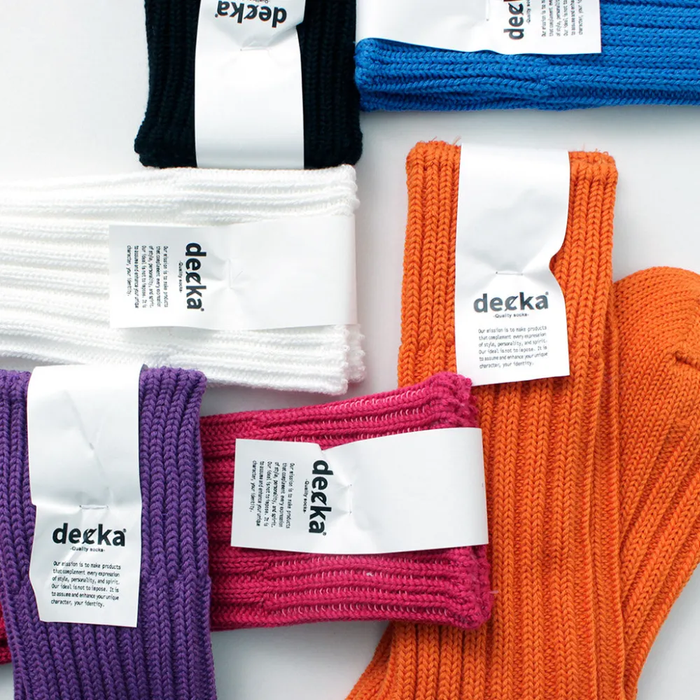 DECKA QUALITY SOCKS Socks^/ Heavyweight Plain Crew Socks
