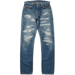 DEPSEA Jeans^/ DP001 Straight 5P Denim Pants - Vintage finish used-wash