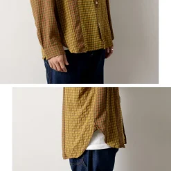 DIP/DZT Shirts^DIP/DZT / Checked combination shirt yellow
