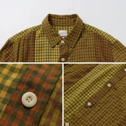 DIP/DZT Shirts^DIP/DZT / Checked combination shirt yellow