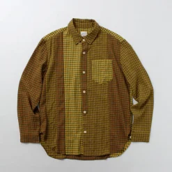 DIP/DZT Shirts^DIP/DZT / Checked combination shirt yellow