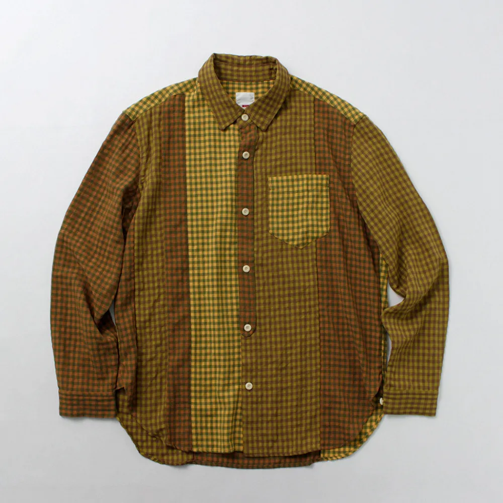 DIP/DZT Shirts^DIP/DZT / Checked combination shirt yellow