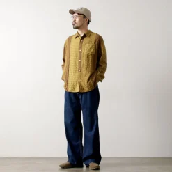 DIP/DZT Shirts^DIP/DZT / Checked combination shirt yellow