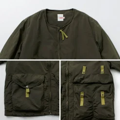 DIP/DZT Jackets^DIP/DZT / No-collar blouson olive