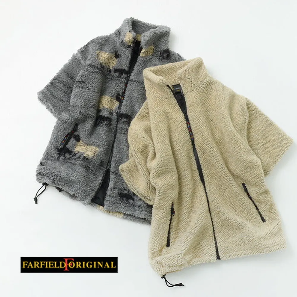 FARFIELD ORIGINAL Jackets^/ Jacquard Weave Boa Short Sleeve Fell Jacket