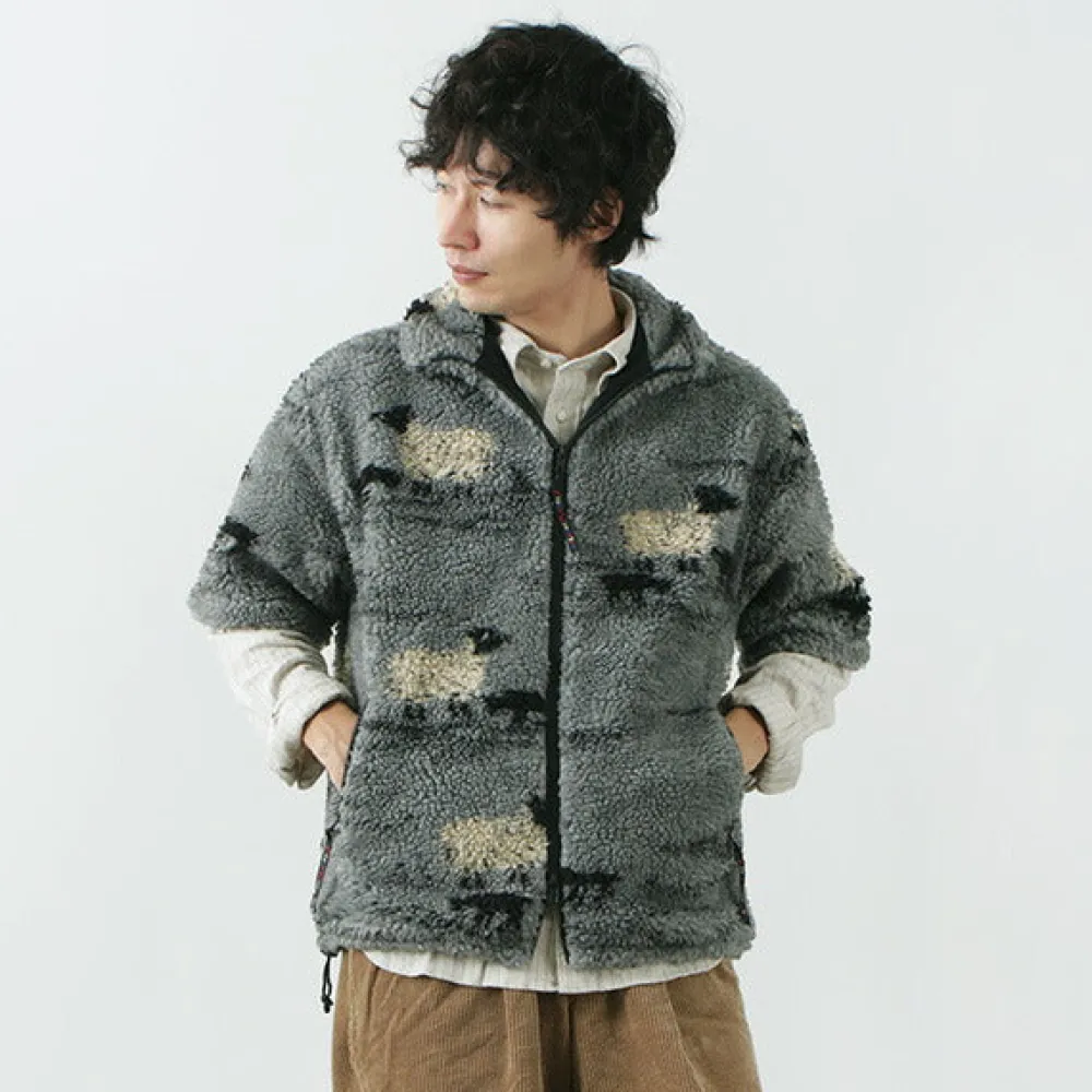 FARFIELD ORIGINAL Jackets^/ Jacquard Weave Boa Short Sleeve Fell Jacket