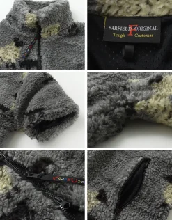 FARFIELD ORIGINAL Jackets^/ Jacquard Weave Boa Short Sleeve Fell Jacket