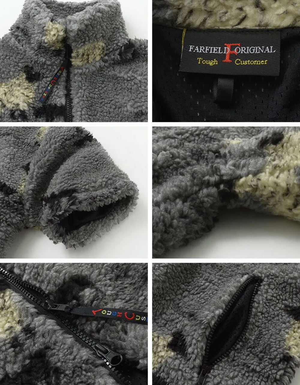 FARFIELD ORIGINAL Jackets^/ Jacquard Weave Boa Short Sleeve Fell Jacket
