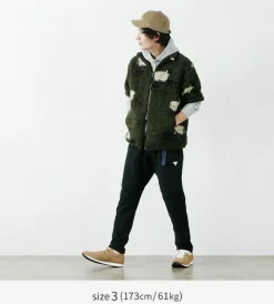 FARFIELD ORIGINAL Jackets^/ Jacquard Weave Boa Short Sleeve Fell Jacket