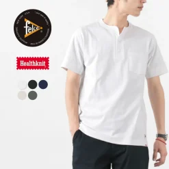 FELCO T-Shirts^/ Pocket Henley Neck T-shirt