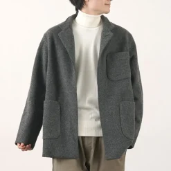 FILMELANGE Jackets^/ Hiet Melton Knit Jacket charcoal