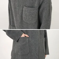 FILMELANGE Jackets^/ Hiet Melton Knit Jacket charcoal