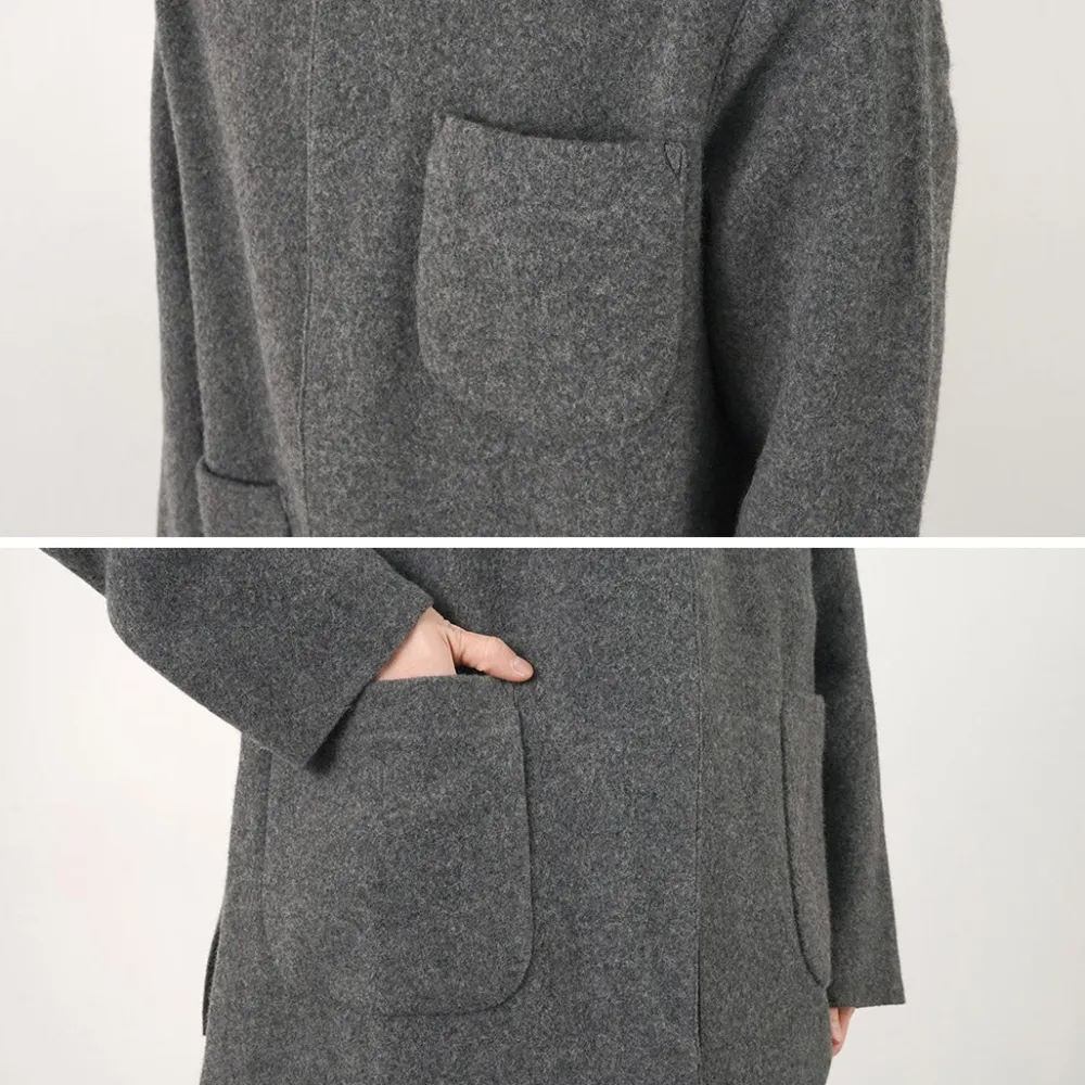 FILMELANGE Jackets^/ Hiet Melton Knit Jacket charcoal