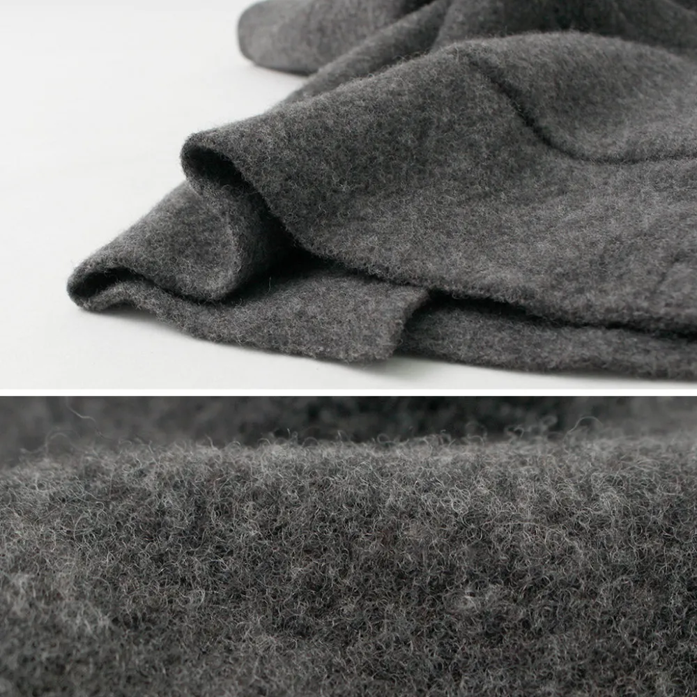 FILMELANGE Jackets^/ Hiet Melton Knit Jacket charcoal