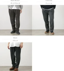 FLISTFIA Trousers^/ Wool-like Tuck Wide Trouesrs