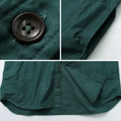 FNOR Shirts^/ Grandval garment dye Shrimp sleeve shirt coat green