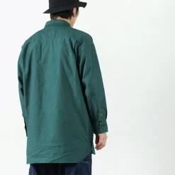 FNOR Shirts^/ Grandval garment dye Shrimp sleeve shirt coat green