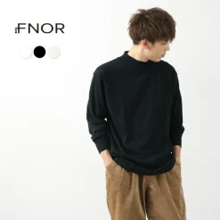 FNOR T-Shirts^/ Mock Neck Long Sleeve T-Shirt