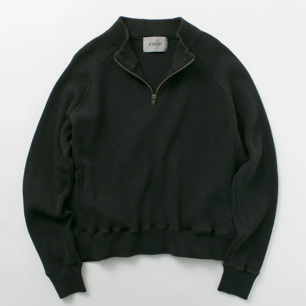 FNOR Sweatshirts^/ Open-Ended Waffle Half-Zip Pullover