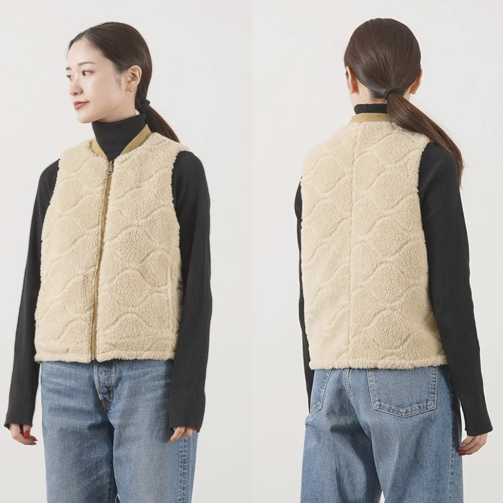 FNOR Vests^/ Quilted Sheepskin Boa MIL Vest