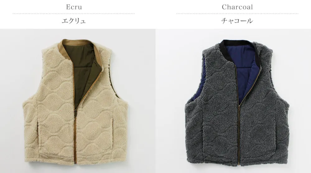 FNOR Vests^/ Quilted Sheepskin Boa MIL Vest
