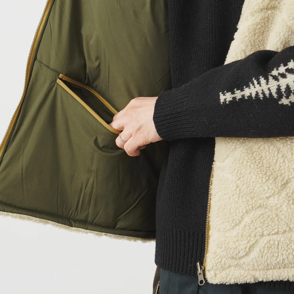 FNOR Vests^/ Quilted Sheepskin Boa MIL Vest