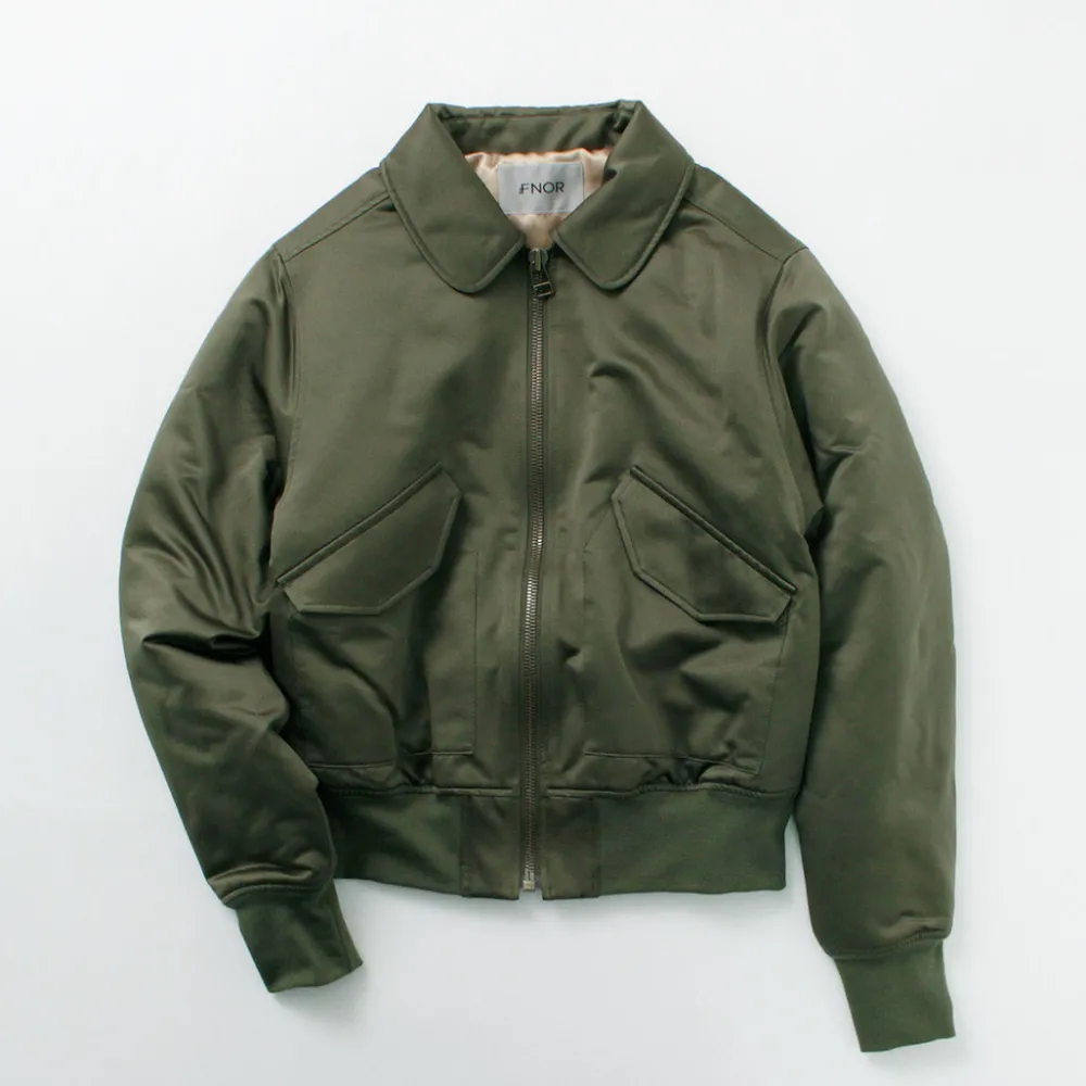 FNOR Jackets^/ Slight Satin Pair Away Flight Jacket khaki