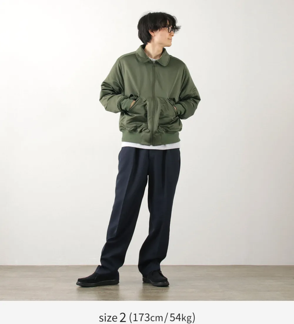 FNOR Jackets^/ Slight Satin Pair Away Flight Jacket khaki