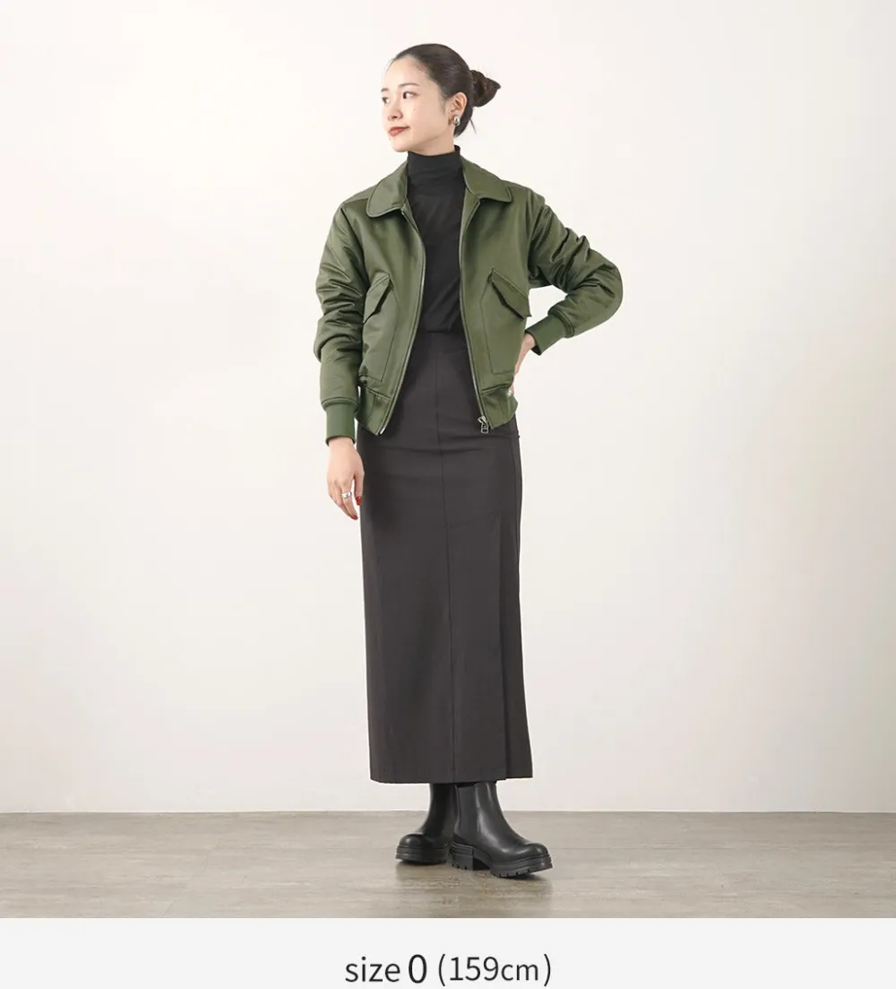 FNOR Jackets^/ Slight Satin Pair Away Flight Jacket khaki