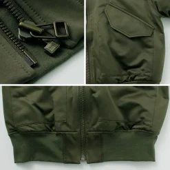 FNOR Jackets^/ Slight Satin Pair Away Flight Jacket khaki