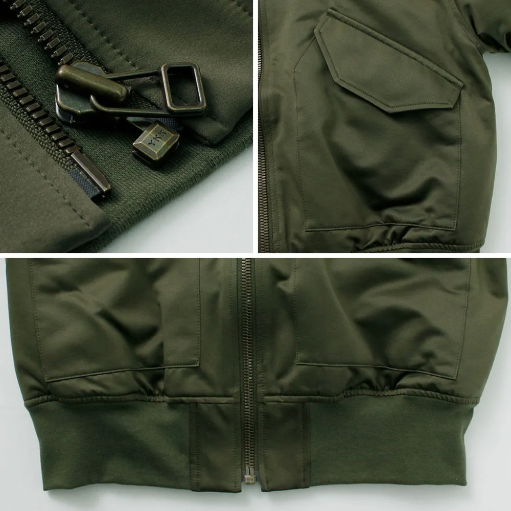 FNOR Jackets^/ Slight Satin Pair Away Flight Jacket khaki