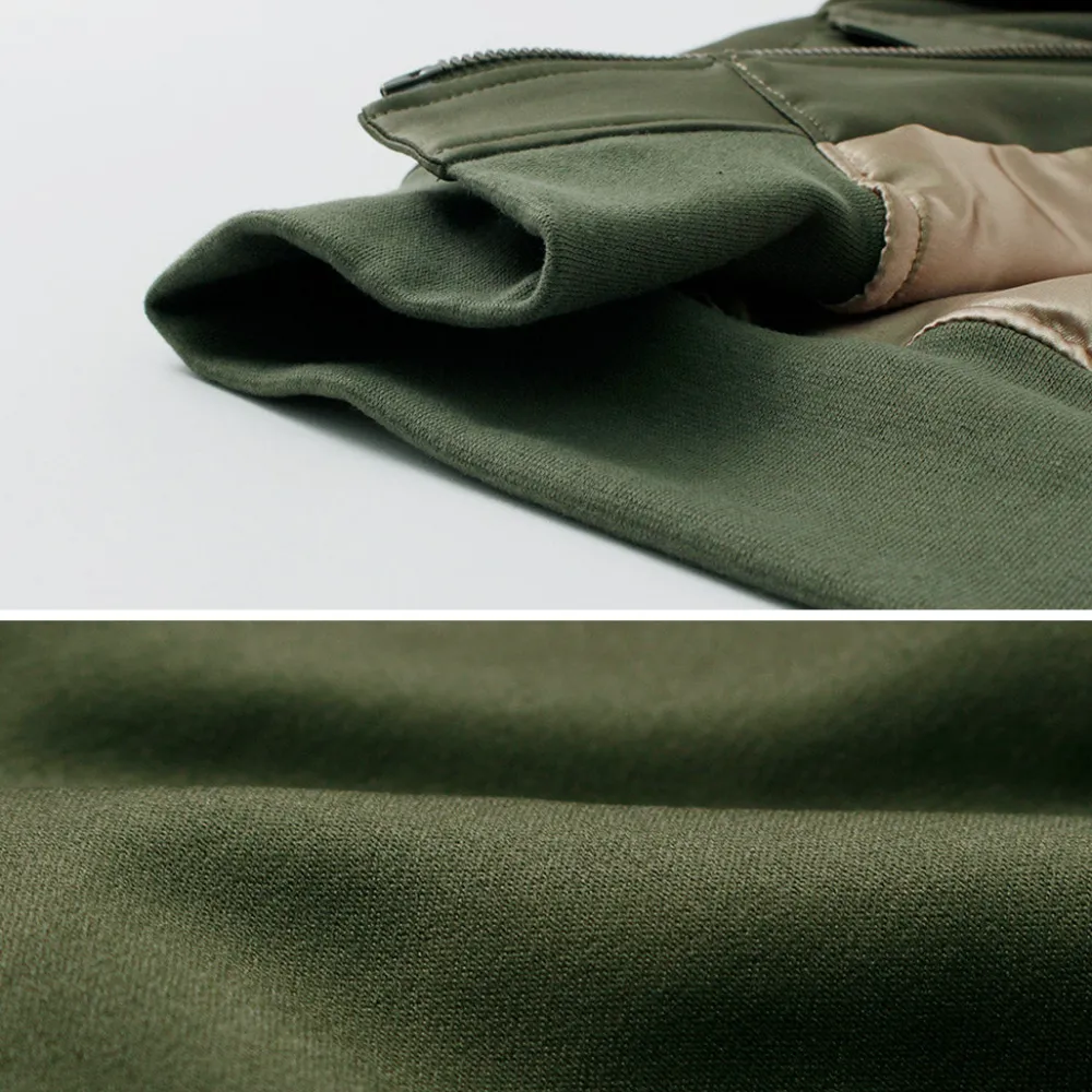 FNOR Jackets^/ Slight Satin Pair Away Flight Jacket khaki
