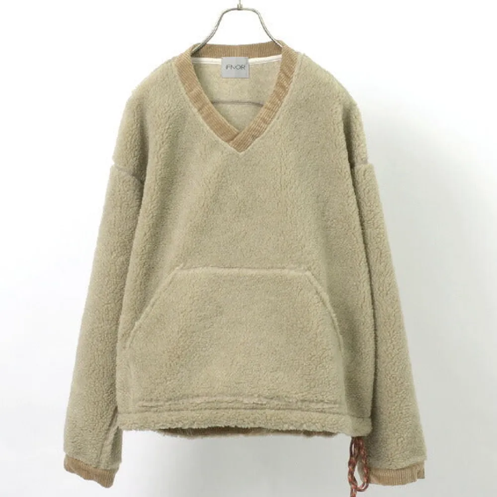 FNOR Sweatshirts^/ V-Neck Boa Pullover