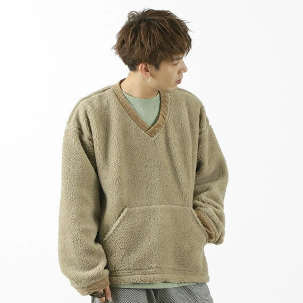 FNOR Sweatshirts^/ V-Neck Boa Pullover