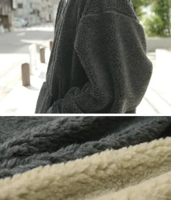 FNOR Sweatshirts^/ V-Neck Boa Pullover