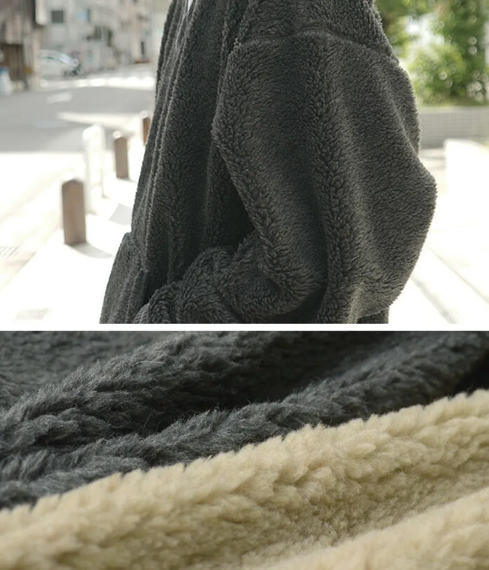 FNOR Sweatshirts^/ V-Neck Boa Pullover