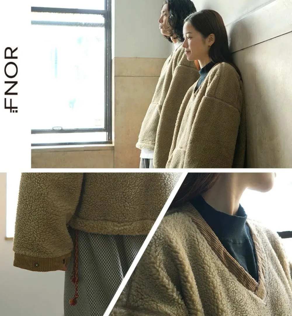 FNOR Sweatshirts^/ V-Neck Boa Pullover