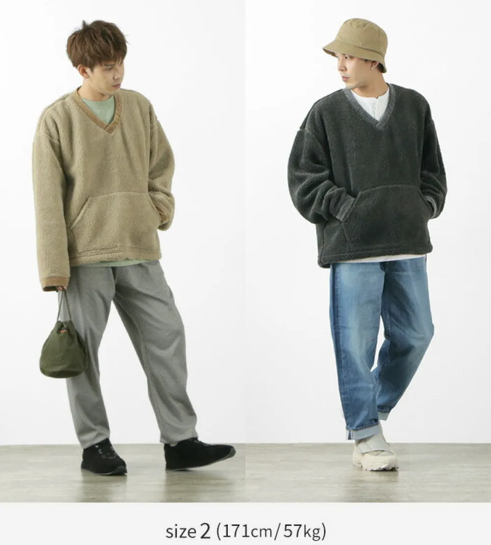 FNOR Sweatshirts^/ V-Neck Boa Pullover