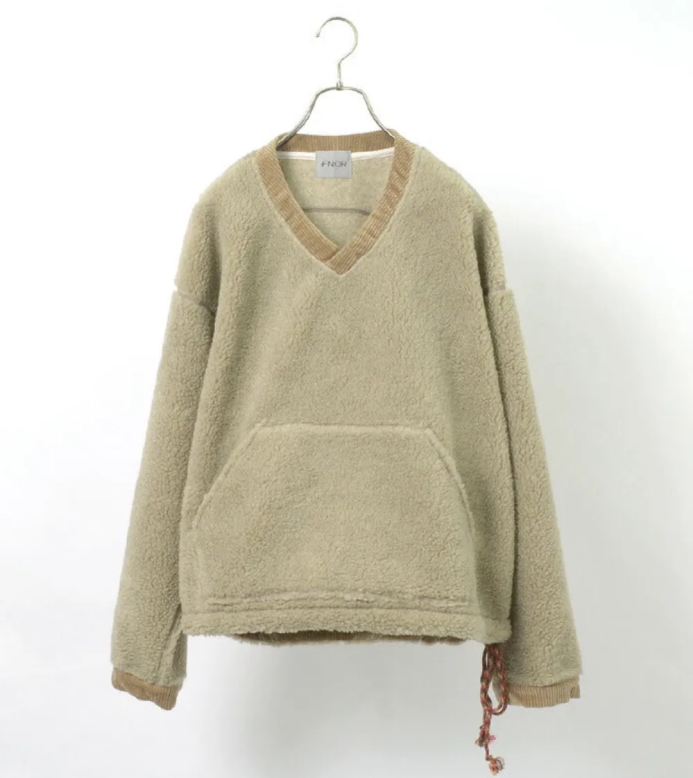 FNOR Sweatshirts^/ V-Neck Boa Pullover