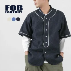 FOB FACTORY Shirts^/ F3490 Baseball Shirt