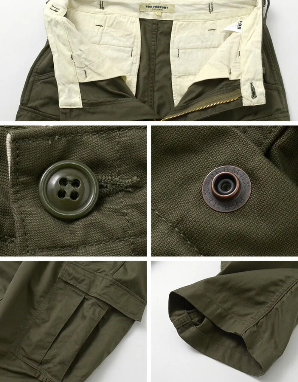 FOB FACTORY Trousers^/ F0503 cargo trousers olive