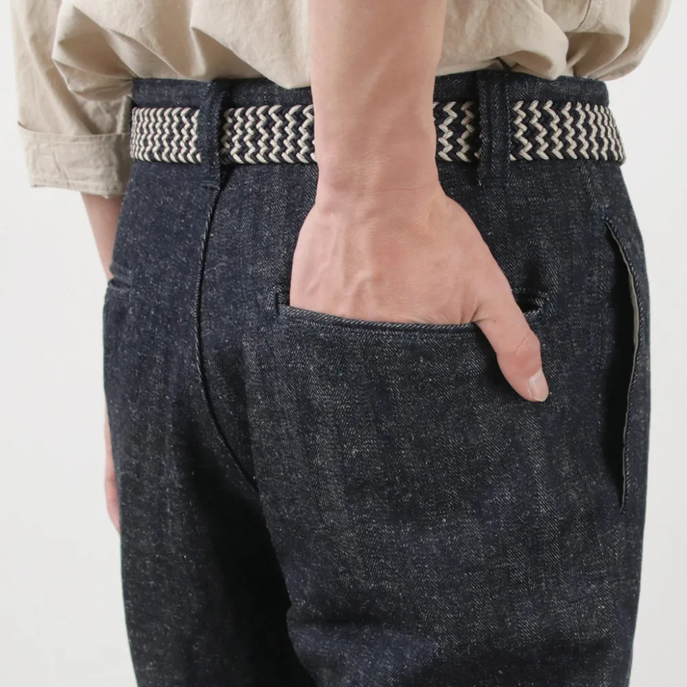 FOB FACTORY Work Pants & Chinos^/ F0516 Cotton hemp herringbone Trouser