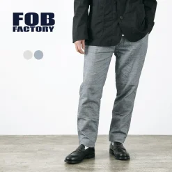 FOB FACTORY Work Pants & Chinos^/ F0513 Cotton Linen Double Wave Chambray Pants
