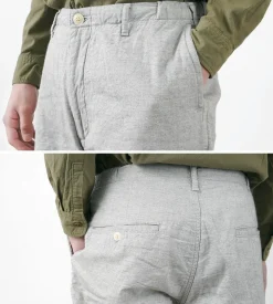 FOB FACTORY Work Pants & Chinos^/ F0513 Cotton Linen Double Wave Chambray Pants