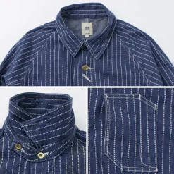 FOB FACTORY Jackets^/ F2410 Coverall wabash blue